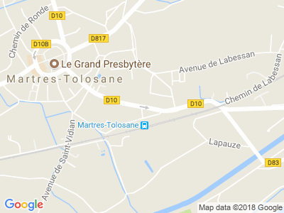 Plan Google Stage recuperation de points à Martres-Tolosane proche de Foix