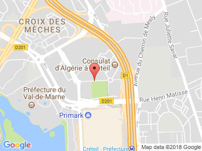 Plan Google Stage recuperation de points à Créteil proche de Saint-Maurice