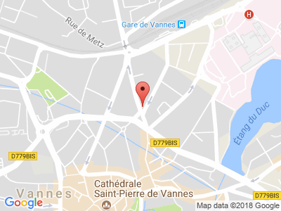 Plan Google Stage recuperation de points à Vannes proche de Plescop