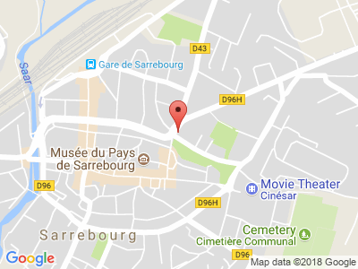 Plan Google Stage recuperation de points à Sarrebourg proche de Woustviller