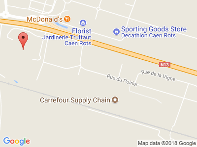Plan Google Stage recuperation de points à Carpiquet proche de Hérouville-Saint-Clair