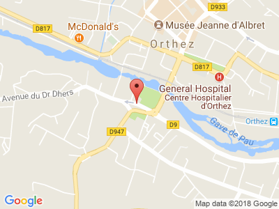 Plan Google Stage recuperation de points à Orthez proche de Aire-sur-l'Adour