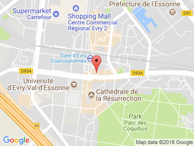 Plan Google Stage recuperation de points à Évry proche de Brétigny-sur-Orge