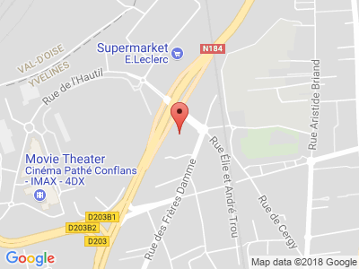 Plan Google Stage recuperation de points à Conflans-Sainte-Honorine proche de Cergy
