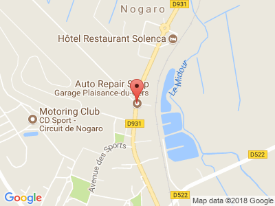 Plan Google Stage recuperation de points à Nogaro proche de Aire-sur-l'Adour