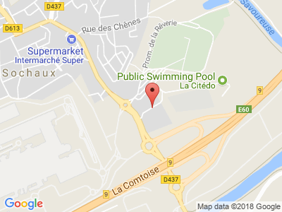 Plan Google Stage recuperation de points à Sochaux proche de Andelnans