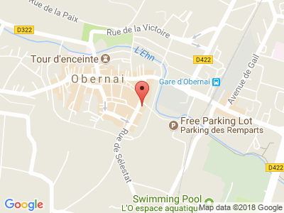 Plan Google Stage recuperation de points à Obernai proche de Sarrebourg