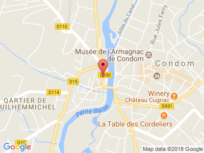 Plan Google Stage recuperation de points à Condom proche de Auch