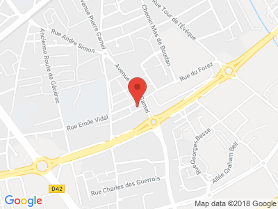 Plan Google Stage recuperation de points à Nîmes proche de Marguerittes