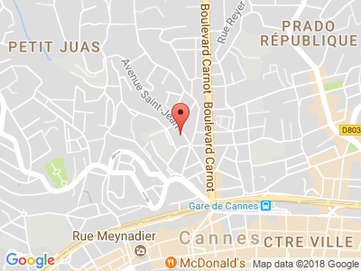Plan Google Stage recuperation de points à Cannes proche de Mouans-Sartoux
