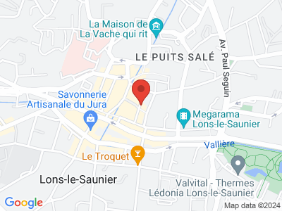 Plan Google Stage recuperation de points à Lons-le-Saunier proche de Louhans