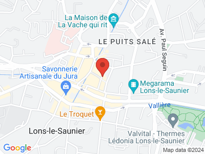 Plan Google Stage recuperation de points à Lons-le-Saunier