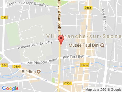Plan Google Stage recuperation de points à Villefranche-sur-Saône proche de Tarare
