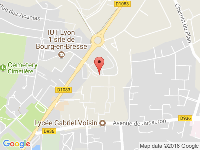 Plan Google Stage recuperation de points à Bourg-en-Bresse proche de Nantua