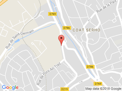 Plan Google Stage recuperation de points à Morlaix proche de Saint-Renan
