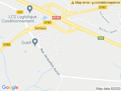 Plan Google Stage recuperation de points à Quimperlé proche de Lorient