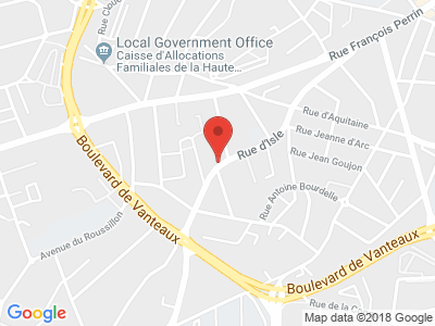 Plan Google Stage recuperation de points à Limoges proche de Feytiat