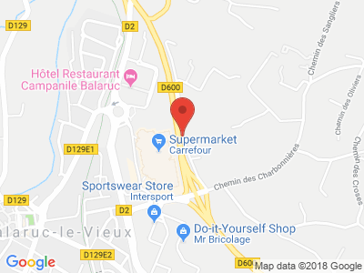 Plan Google Stage recuperation de points à Balaruc-le-Vieux proche de Sète