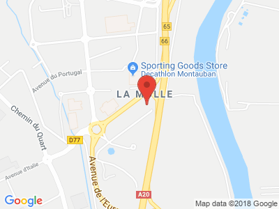 Plan Google Stage recuperation de points à Montauban proche de Caussade