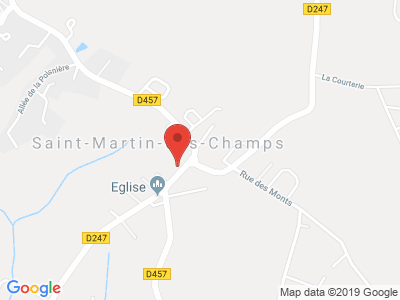 Plan Google Stage recuperation de points à Saint-Martin-des-Champs proche de Saint-Quentin-sur-le-Homme