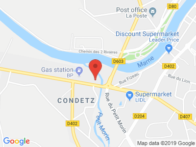 Plan Google Stage recuperation de points à La Ferté-sous-Jouarre proche de Château-Thierry