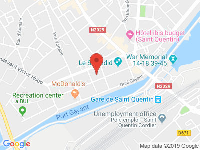 Plan Google Stage recuperation de points à Saint-Quentin proche de Laon