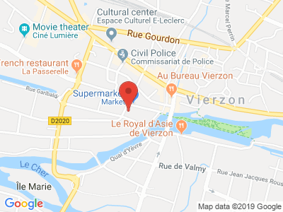 Plan Google Stage recuperation de points à Vierzon proche de Issoudun
