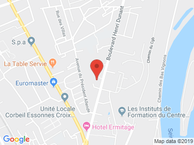 Plan Google Stage recuperation de points à Corbeil-Essonnes proche de Lieusaint