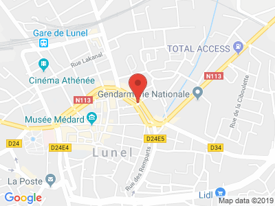 Plan Google Stage recuperation de points à Lunel proche de Montpellier