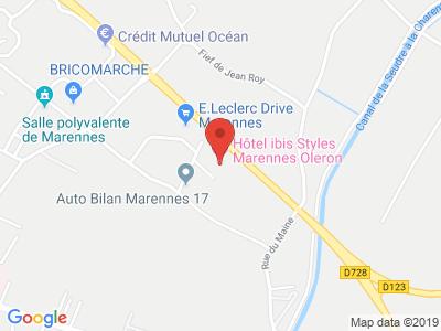 Plan Google Stage recuperation de points à Marennes proche de Rochefort