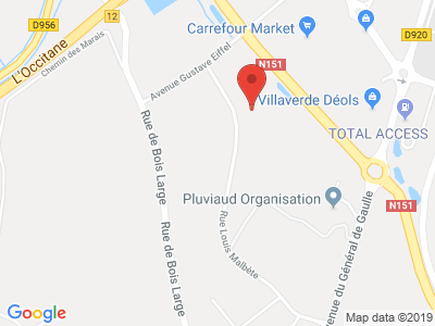 Plan Google Stage recuperation de points à Déols proche de Châteauroux