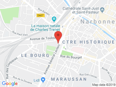 Plan Google Stage recuperation de points à Narbonne proche de Lézignan-Corbières