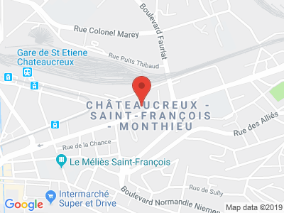 Plan Google Stage recuperation de points à Saint-Étienne proche de Davézieux
