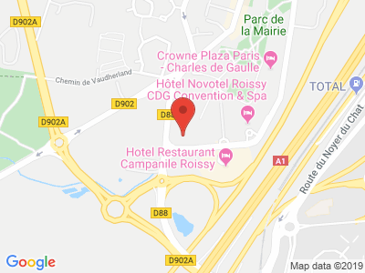 Plan Google Stage recuperation de points à Roissy-en-France proche de Goussainville