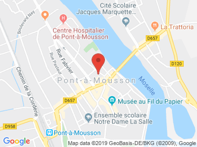 Plan Google Stage recuperation de points à Pont-à-Mousson proche de Toul
