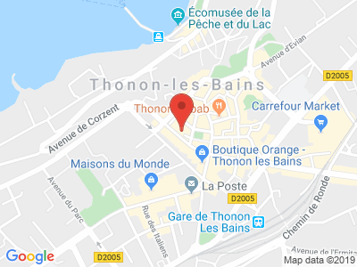 Plan Google Stage recuperation de points à Thonon-les-Bains