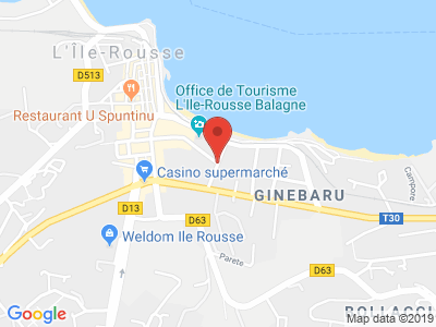 Plan Google Stage recuperation de points à Île-Rousse proche de Corte
