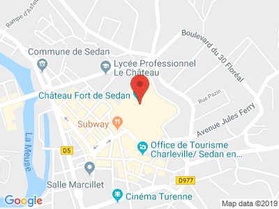 Plan Google Stage recuperation de points à Sedan proche de Verdun