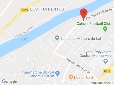 Plan Google Stage recuperation de points à Cahors proche de Sarlat-la-Canéda