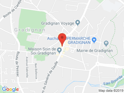 Plan Google Stage recuperation de points à Gradignan proche de Villenave-d'Ornon