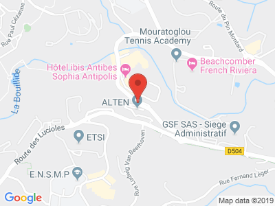 Plan Google Stage recuperation de points à Valbonne proche de Mouans-Sartoux