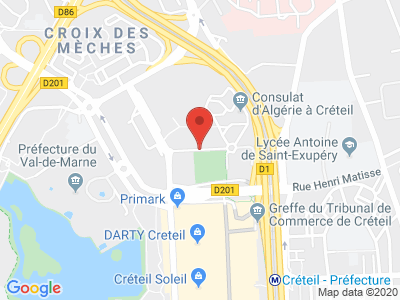 Plan Google Stage recuperation de points à Créteil proche de Saint-Maurice