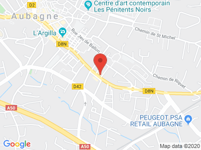 Plan Google Stage recuperation de points à Aubagne proche de Fontvieille