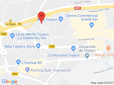 Plan Google Stage recuperation de points à La Valette-du-Var proche de Toulon