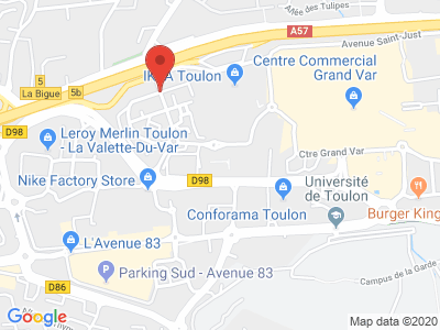 Plan Google Stage recuperation de points à La Valette-du-Var proche de Hyères