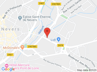 Plan Google Stage recuperation de points à Nevers proche de Varennes-Vauzelles