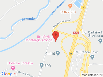 Plan Google Stage recuperation de points à Pannes proche de Pithiviers