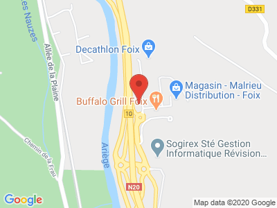 Plan Google Stage recuperation de points à Foix proche de Mazères