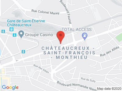 Plan Google Stage recuperation de points à Saint-Étienne proche de Davézieux