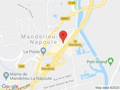 Plan Google Stage recuperation de points à Mandelieu-la-Napoule